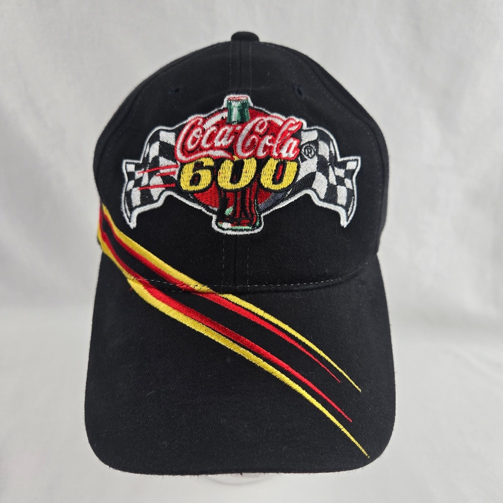 Coca-Cola 600 NASCAR Lowe's Motor Speedway Charlotte Embroidered Black Cap NWOT
